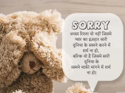 Sorry Quotes/Sorry Me SMS In Hindi